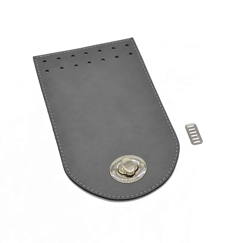 Γλωσσάκι Julia με Στριφτάρι Οβάλ 12εκ, Γκρι