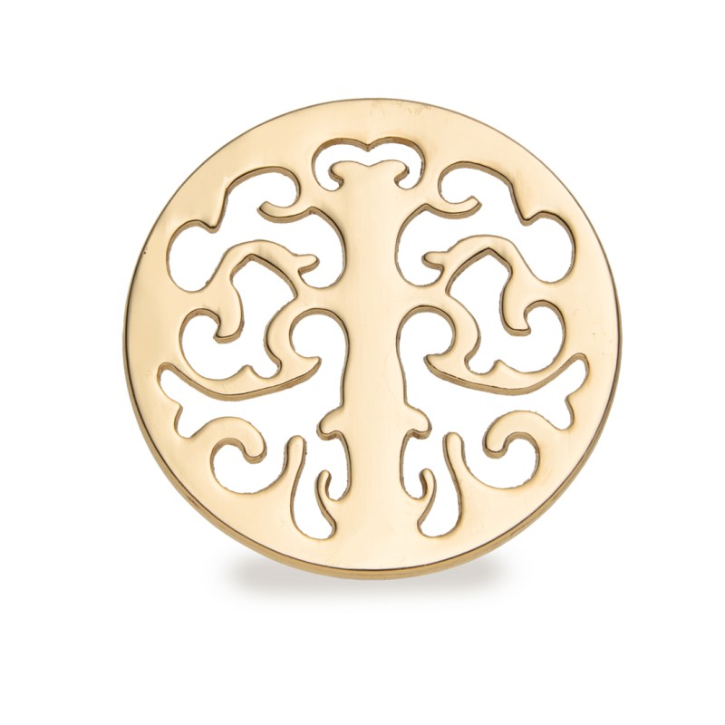 Ταμπέλα Μεταλλική , Στρογγυλή Ανάγλυφη, Φ5,5εκ, Χρυσό