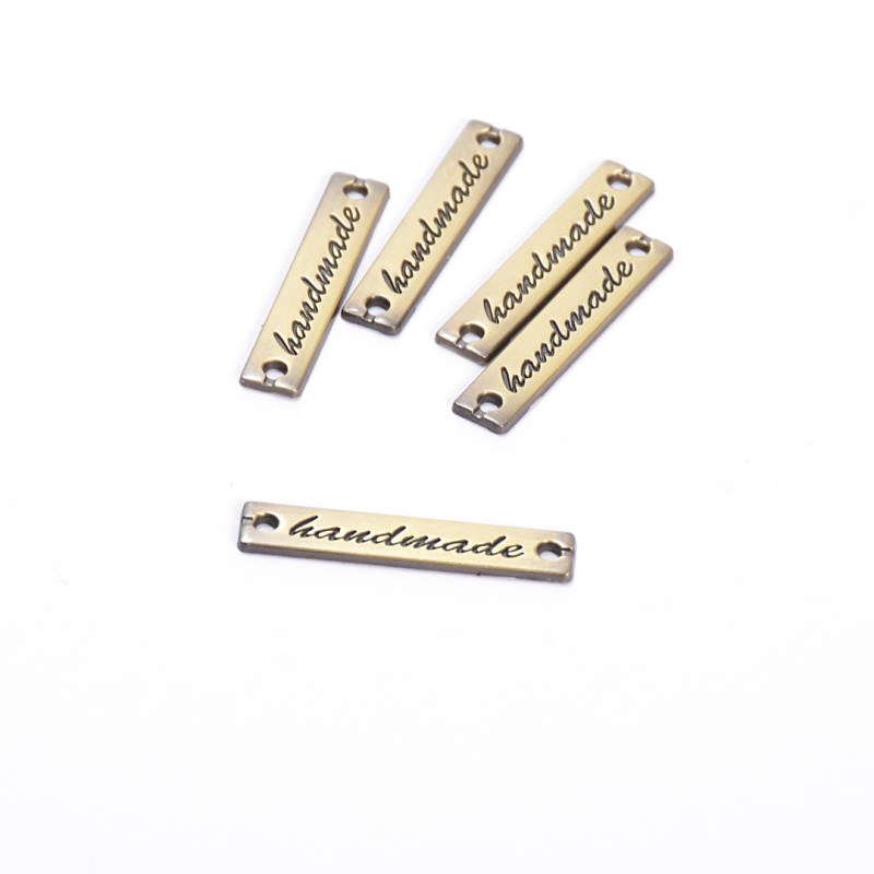 Ταμπελάκι Small Ηandmade Ραφτό,Μεταλλικό 3cm, Μπρονζέ