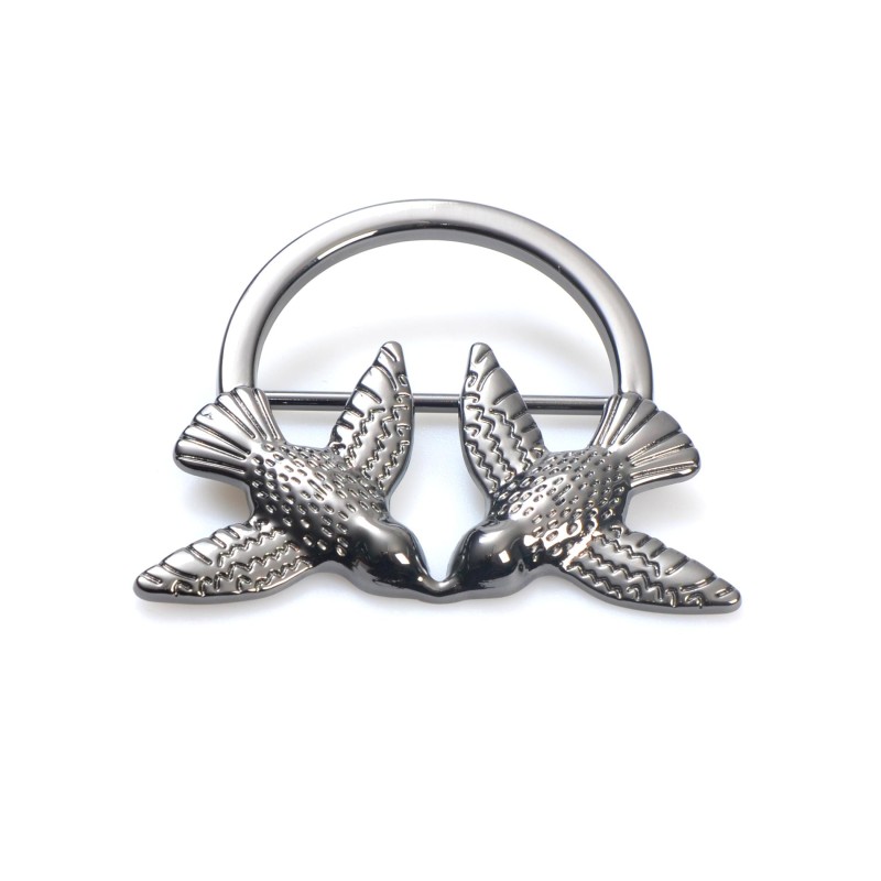 Ταμπελάκι Μεταλλικό Πουλιά Gucci,5εκ, Μαύρο Νίκελ