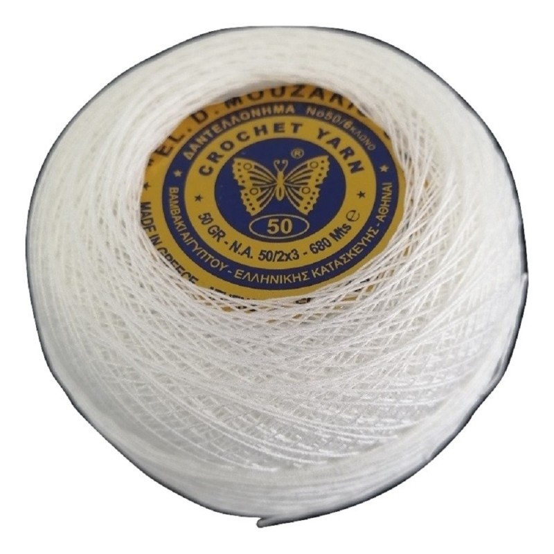 Δαντελόνημα Πεταλούδας Λευκο Νο 50