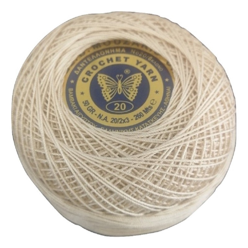 Δαντελόνημα Πεταλούδας Εκρού  Νο 20