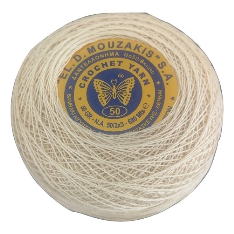 Δαντελόνημα Πεταλούδας Εκρού Νο 50