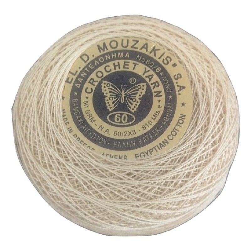 Δαντελόνημα Πεταλούδας Εκρού Νο 60