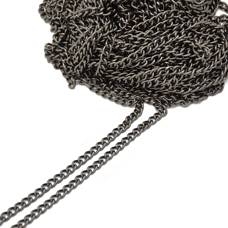 Αλυσίδα Μεταλλική Λεπτή 5,4mm Μαύρο Νίκελ