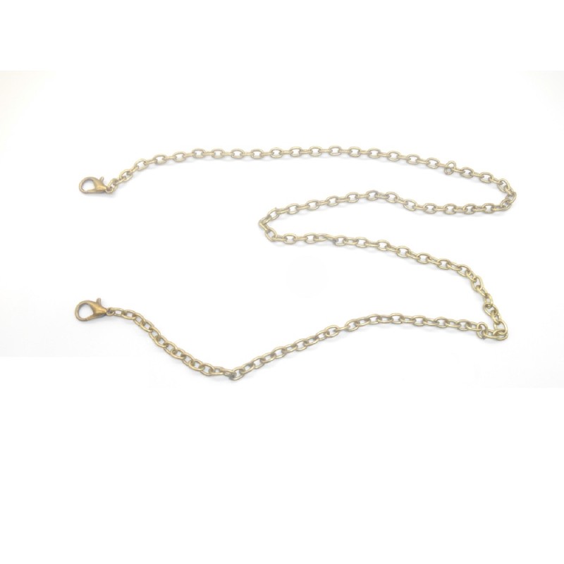 Αλυσιδάκι Ετοιμο 70εκ. με Παπαγαλάκια, Μπρονζέ