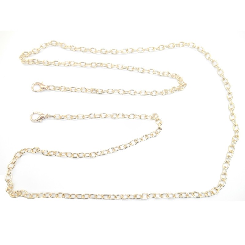 Αλυσιδάκι Ετοιμο 120εκ. με Παπαγαλάκια, Χρυσό