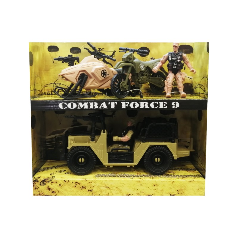 Στρατιωτικό Σετ Μηχανή  Και Όχημα  25X27CM