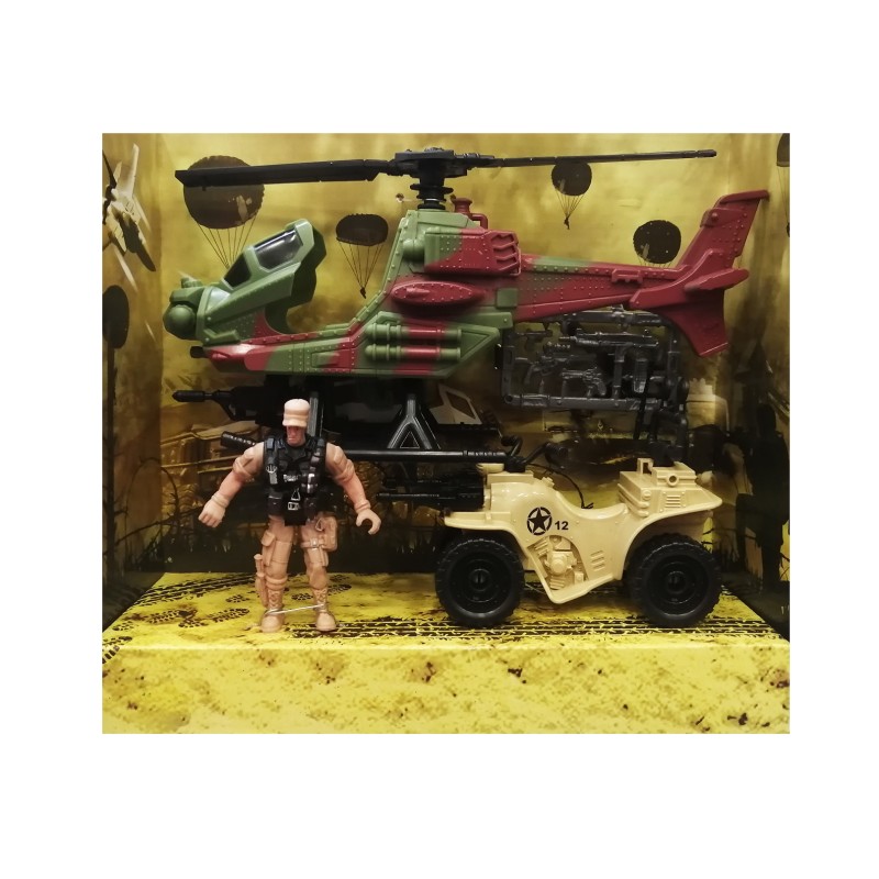 Ελικόπτερο Με Στρατιωτικό Όχημα 24X28CM