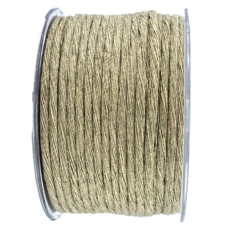 Νήμα Βαμβακερό Μακραμέ   Μπεζ Αμμου  3mm  (Χτενίζεται)