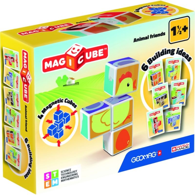 Κύβακια Geomag MAGICUBE - Συναρμολόγησε τα Ζωάκια